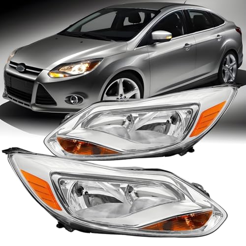 2012–2014 Ford Focus Headlights | OEM Halogen Replacement with Bulbs