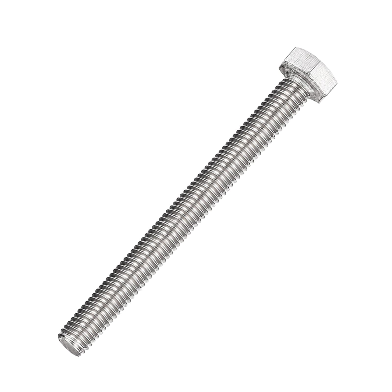 MroMax 5Pcs M8 x 75mm Hex Head Screws Bolts, 304 Stainless Steel 18-8, Fully Threaded, External Hex Drive, for Mounting Chair, Handles, Rail, Pump,