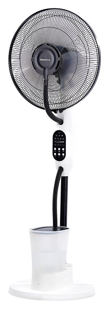 Melchioni Family | Ventilatore Nebulizzatore con Telecomando, Ventilatore da Terra con 3 Pale, 3 Modalità, Serbatoio 2,8 l fino a 8 Ore