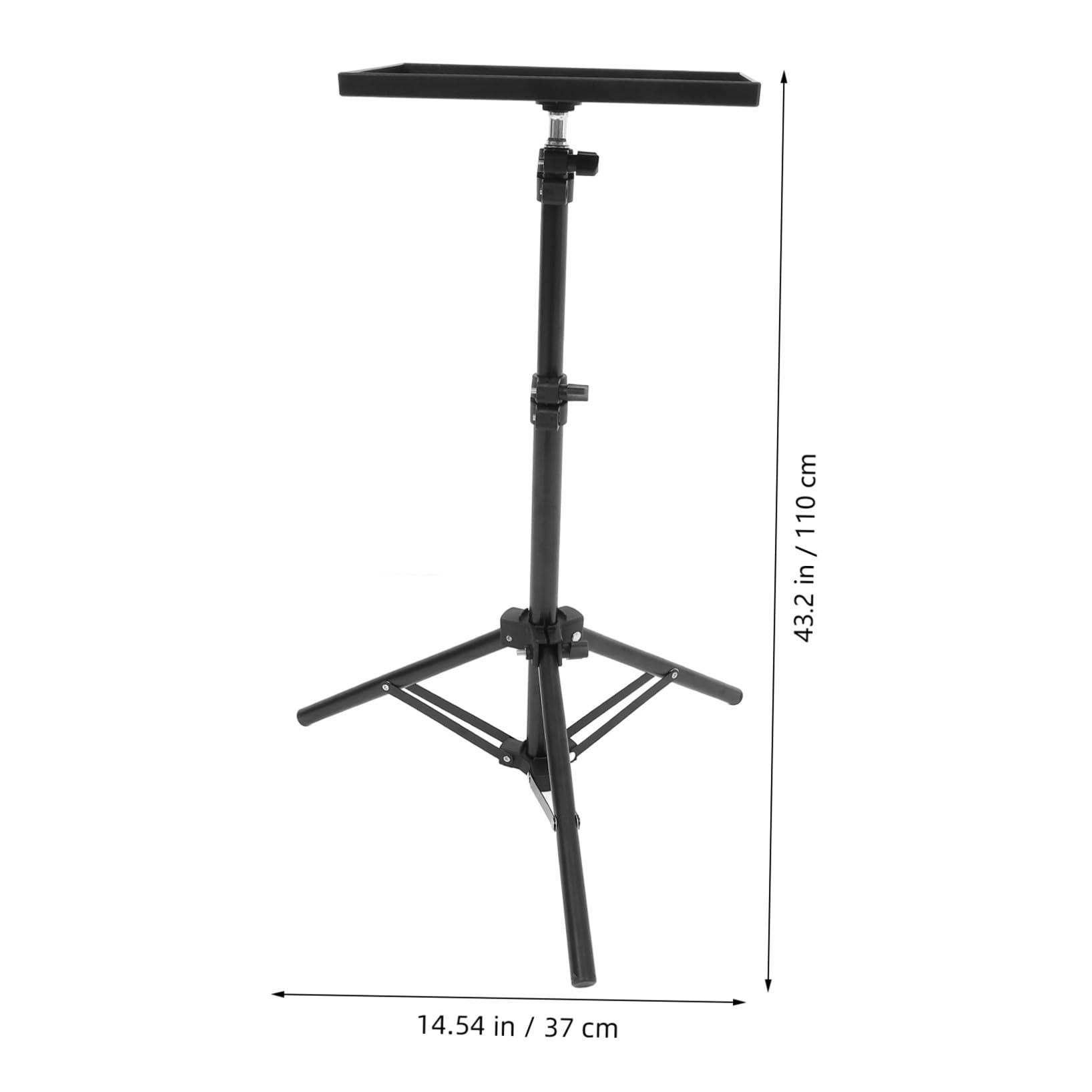 Uonlytech Trípode Diseño Antideslizante con Bandeja Soporte Ajustable de Abs y Hierro y Grabación Estable para Proyector Portátil para Escritorio