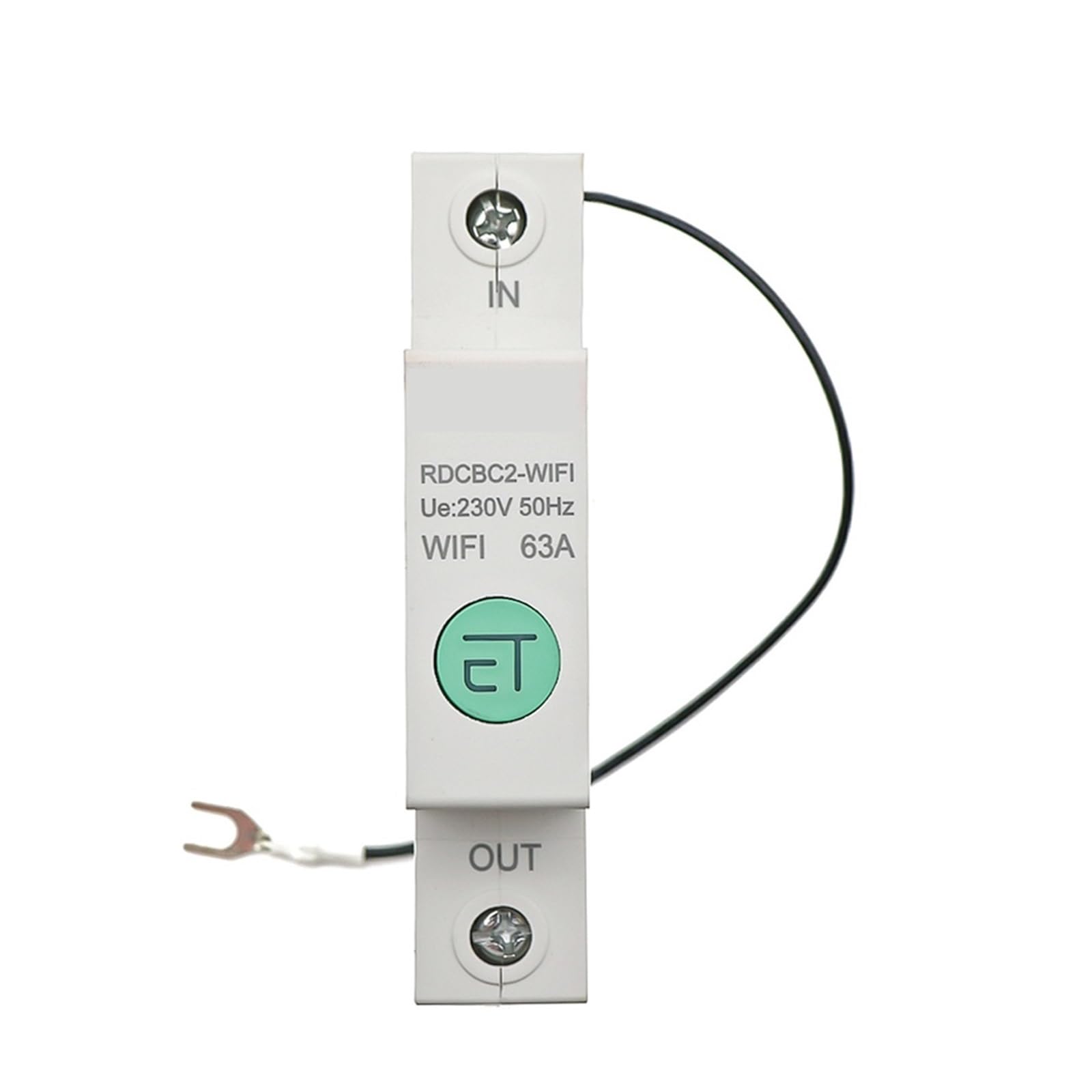 Interruptor Automático, Medidor de energía inteligente con carril Din 1P, consumo de energía, medidor de KWh, interruptor de circuito, voltímetro de relé for hogar inteligente (20A)
