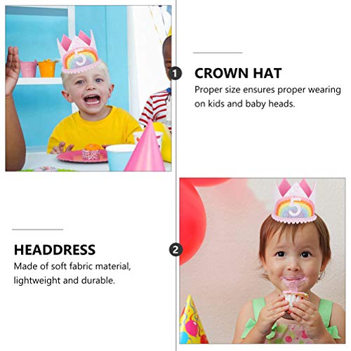 PartyKindom Schattige Baby Verjaardag Hoed Verjaardag Regenboog Kroon Haarband Party Foto Prop Party Decoraties voor… - Image 3