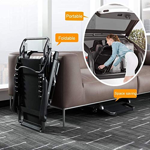 Chaise longue inclinable robuste en acier avec repose-pieds et structure stable - 7