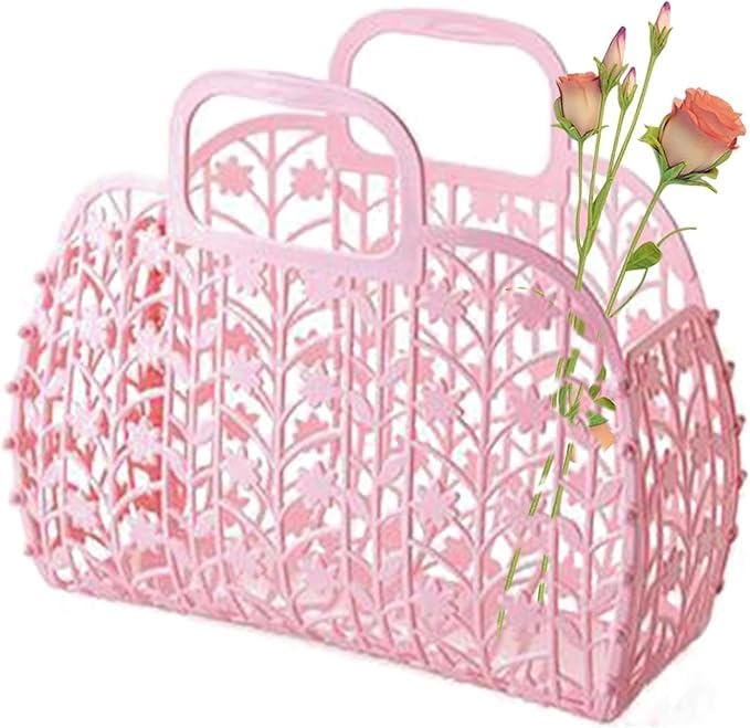 Jelly Tote Bags for Girl Women Wedding Jelly Gifts Tote Bags Plastic Jelly Beach Basket for Wedding-image-22