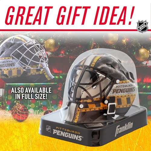Franklin Sports NHL League Logo Pittsburgh Penguins Mini Goalie Mask - image 4