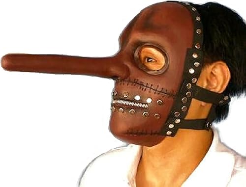 Miniatura 3 de Chris Fehn - Máscara de látex con cremallera y nariz larga, para disfraz de Halloween