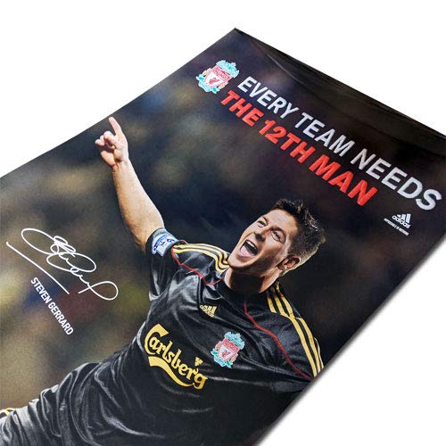 リバプール　スティーブン・ジェラード　直筆サイン入りポスター Amazon | リバプールFC 09/10 スティーブン・ジェラード選手