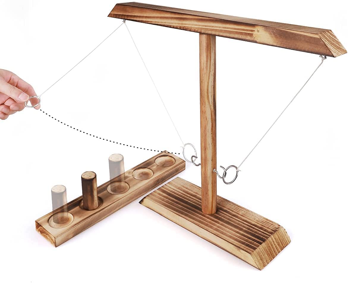 Roccar Ring Toss Game, Ring Toss with Shot Ladder,Table Hook and Ring  Battle Game , Handmade Wooden Fast-paced Interactive Entertainment Game for  Home, Party ,Games,Toys (Large Size) : Amazon.com.au: Toys & Games