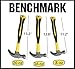 3 Pack of Claw Hammers (20 oz, 16 oz, 8 oz) with Sure-Grip Fiberglass Handles and Polished Steel Head