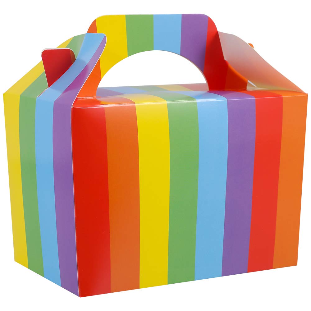 20Pack Rainbow Small Cake Boxes, 15 * 10 * 10CM, Birthday Party Favor Boxes
