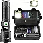 WOWNIGHT Torches LED Super Bright Rechargeable 500,000 Lumens, LED High Power Torch Zoomable - 5260ft Long Range, Powerful Torch High Powered Flashlight for Camping Dog Walking Emergency