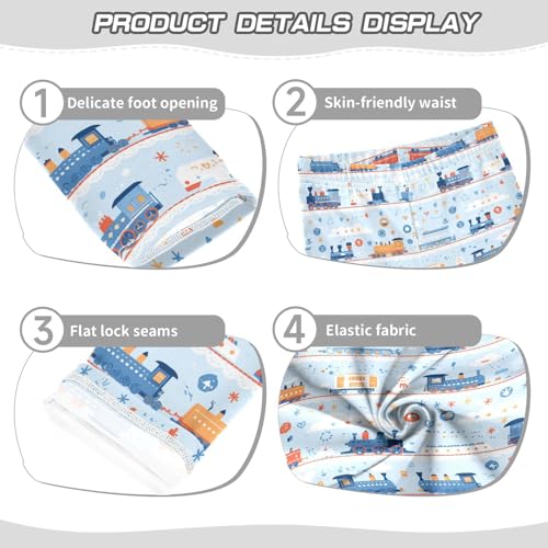 KLL Funny Steam Train Toddler Girls' Basic Leggings Soft Full Length Pants Exercise3