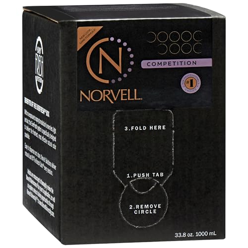 Norvell Premium Spray Tan Solution Competition Tan 34 Oz – Professional Sunless Tanning Formula for Deep Dark Stage Color, Streak Free, Fast Drying, Long Lasting Color
