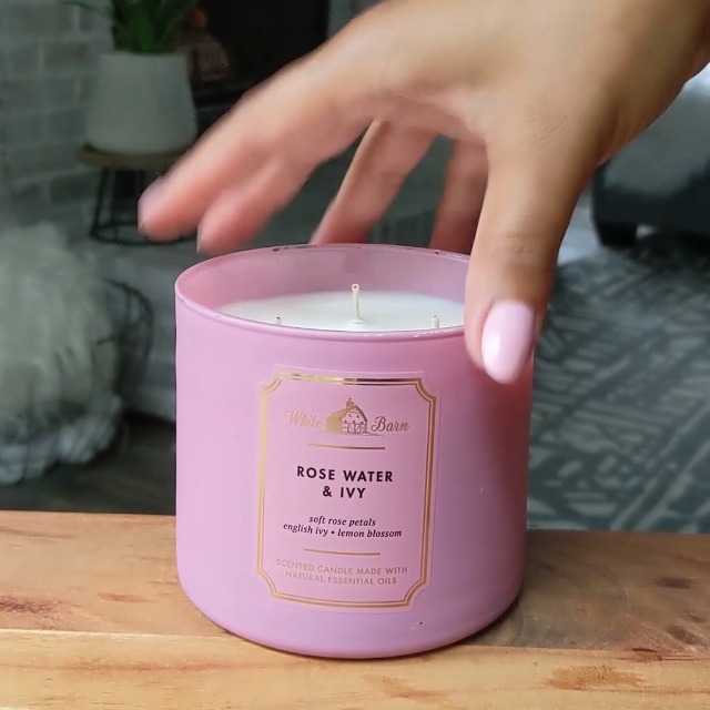 アロマグッズ Bath & Body Works Rose Water Ivy Candle Bath & Body