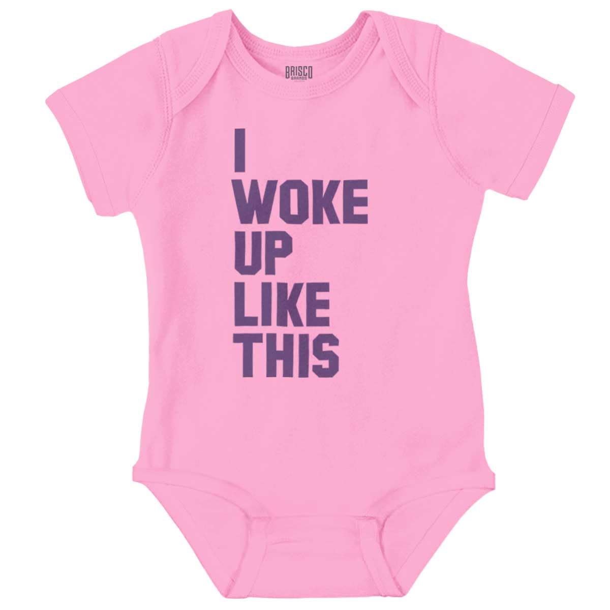 Brisco Brands I Woke Up Like This Sleepy Naptime Baby Romper Boys or Girls