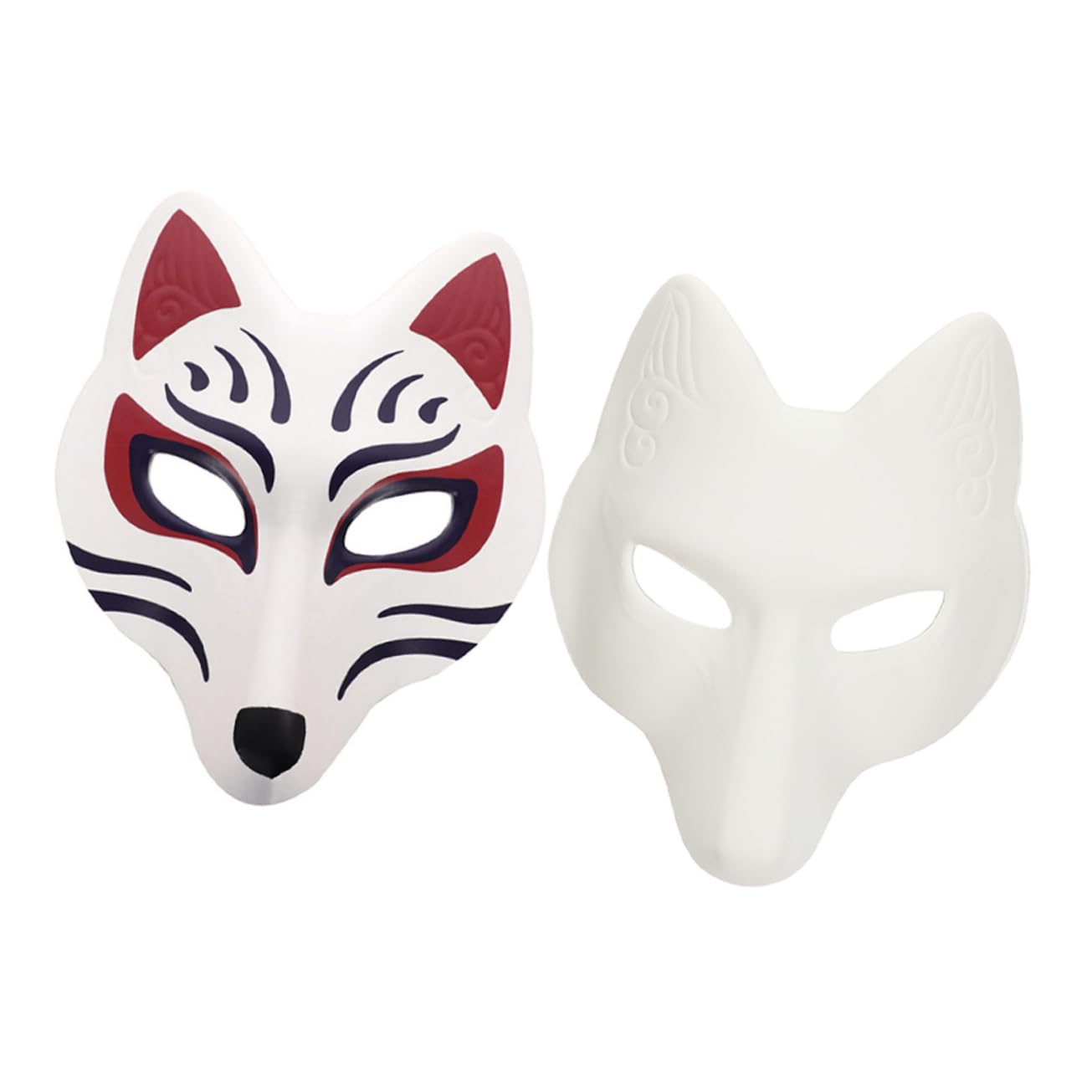 Healeved 8 Pezzi Maschere Vuote per Diy Maschere Fox per Pittura Maschera per Masquerade Leggera per e Attività