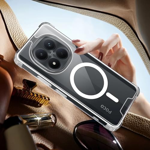 Image of A rtistque Clear Back Cover Case for Poco M8 Pro /Redmi Note 15 Pro 5G | Compatible with Mag-Safe | Premium Cover | Shockproof Bumper | Slim Protective Design | Poco M8 Pro Back Cover - Transparent