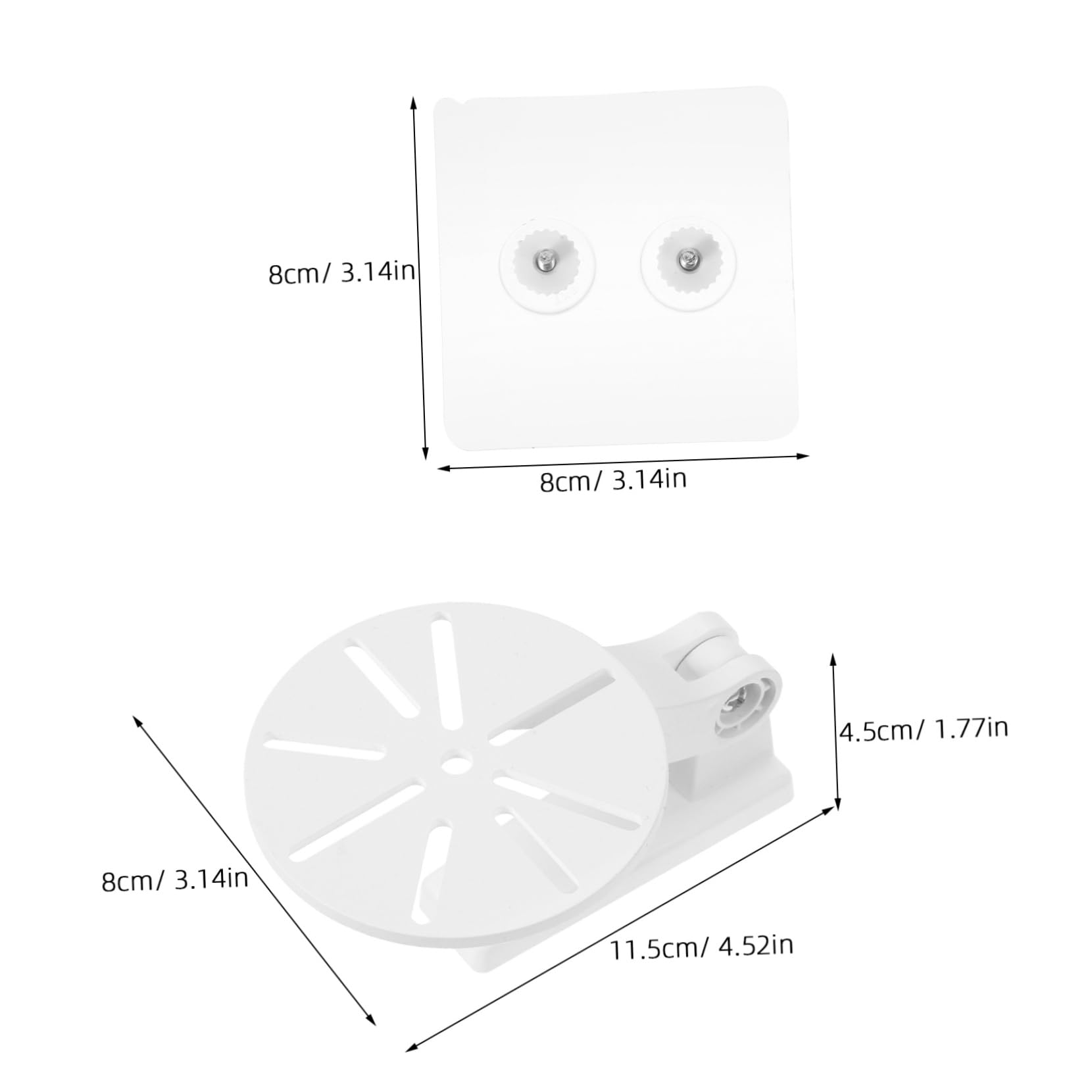 KALLORY No Drill Adjustable Angle Wall Mount Bracket for Ring Cameras and Mini Projectors Adhesive Installation Compact Shelf Design for Use
