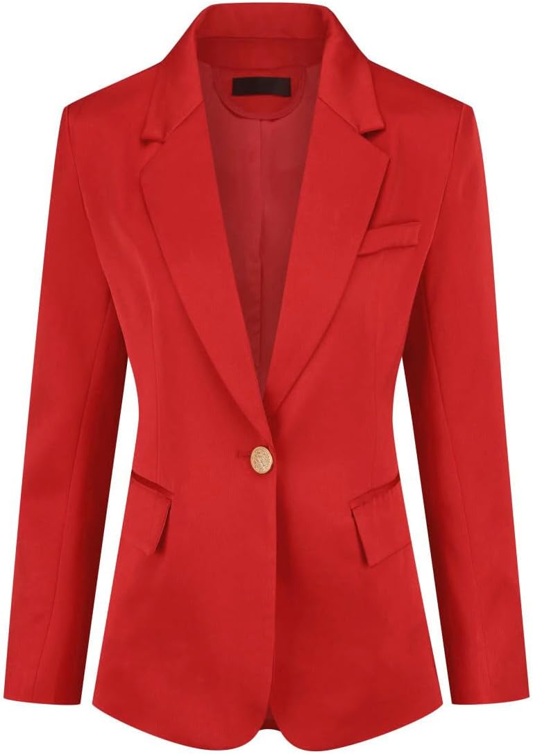 YYNUDA Women's Business Suit Set Ladies 2 Piece Office Work Solid Blazer Jacket and Pants - Image 2