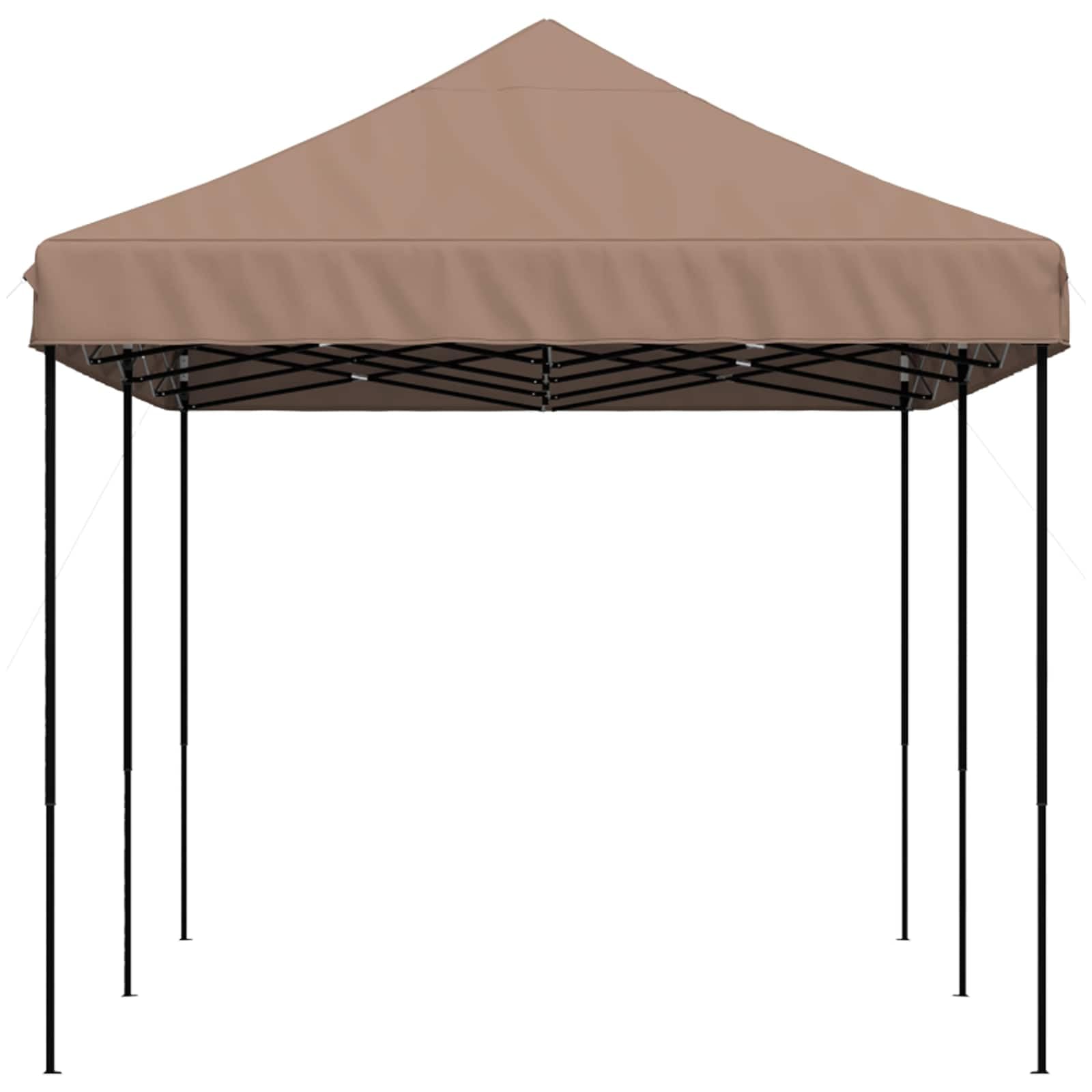 Namiot imprezowy z materiału Oxford, brązowy, 292 x 580 x 315 cm, składany i składany, z ochroną UV, wodoszczelny i stabilny, do ogrodu, na taras, kemping, do aktywności na świeżym powietrzu