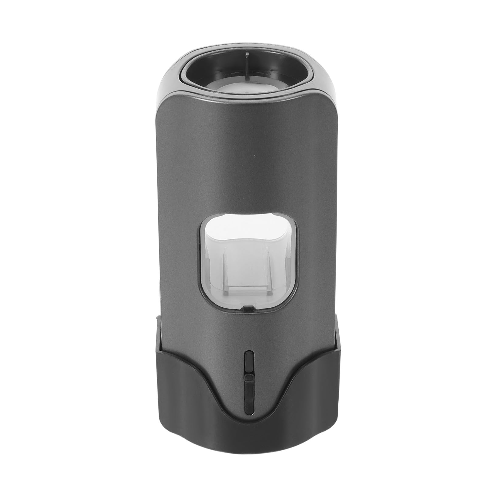 Dispensador Automático de Pasta de Dientes Ajuste en 3 Niveles con Soporte para Cepillos de Plástico Negro, Montaje sin Taladro para Baño