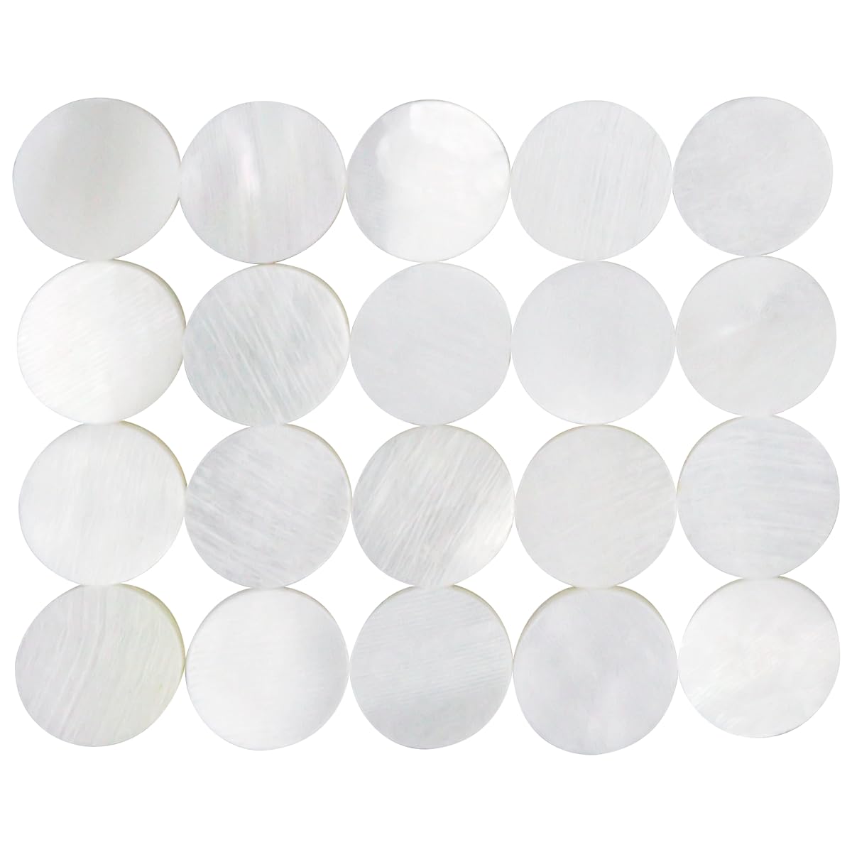 20Pcs Natural Mother of Pearl Inlay Fingerboard Dots Fretboard Position Marker for Guitar Bass Ukulele Banjo(5x2mm)