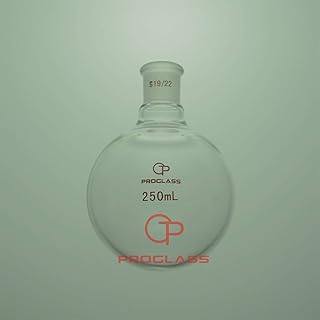 Proglass Glass Single Neck Round Bottom Boiling Flask 250mL with 19/22 Joint