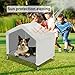 Elevated Dog House for Outdoor or Indoor - Waterproof Dog Tent Cat House, Dog Sunshade Tent, Pet House with Removable Cover, Suitable for Medium Cats Dogs