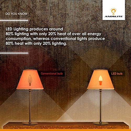 Image of Andslite Rechargeable Emergency LED Bulb 7 Watts Base B22 - in-Built Lithium-Ion Battery (White)