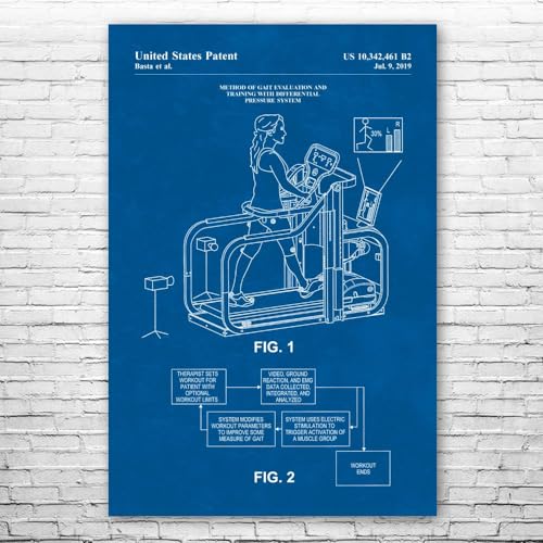 Anti-Gravity Treadmill Patent Print Poster Medical Art,