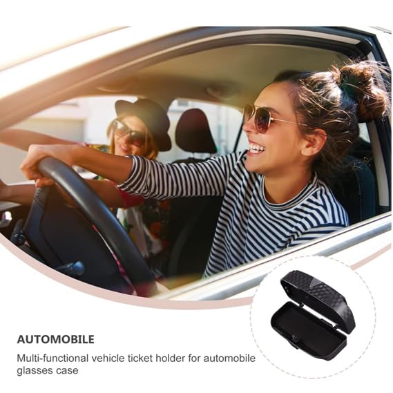 RKPSP Black Sunglass Case Attach With Sun Visor For Car/Home/Office-138 3