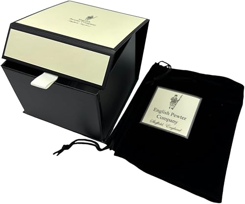 Miniatura 6 de English Pewter Company - Vaso de whisky antiguo de 11 onzas con asta de ciervo y base de peltre STAG104