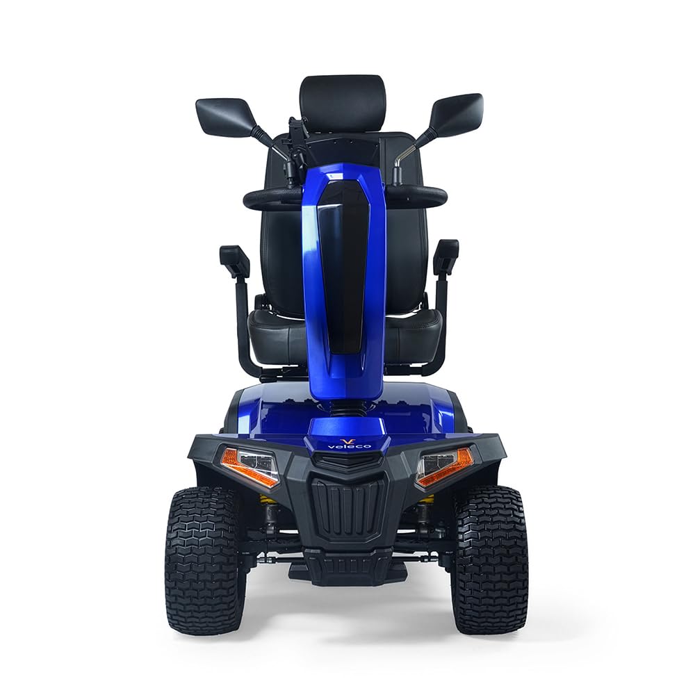 VELECO SHARPY PRO – Vehículo de cuatro ruedas con motor potente y batería de larga duración, equipado con neumáticos grandes (Azul)