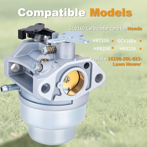 New GCV160 Carburetor carb for Honda HRT216 HRR216 GCV160a HRS216 Engine Replace 16100-Z0L-023- lawn mower carburetor for Honda GCV160 - Thumbnail 3