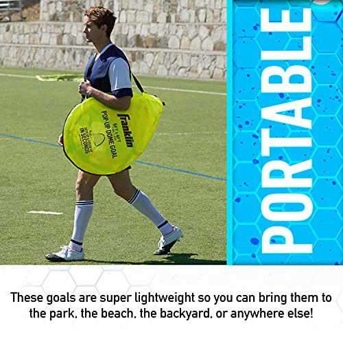 Franklin Sports Pop-Up Dome Shaped Goals-6' x 4' (2 Pack), Yellow, Large (2 Goals) - image 2