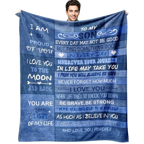 Gkyuobaly Son Gifts Gifts for Son Son Gift from Mom Dad Son Birthday Gift Birthday Gift for Son Gifts for Adult Son Adult Son Gift Ideas Gifts for Son Birthday Blanket 50x60
