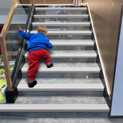 Nez en caoutchouc gris de 5m pour angle et bordure d'escalier auto-adhésive