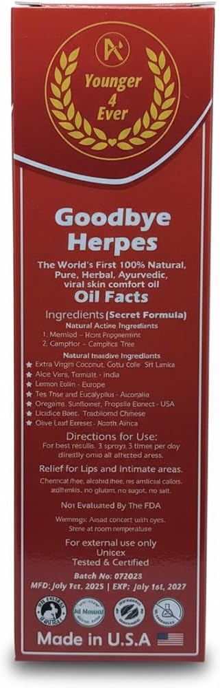 Pure Herbal, Ayuvedic Viral Skin Comfort Oil