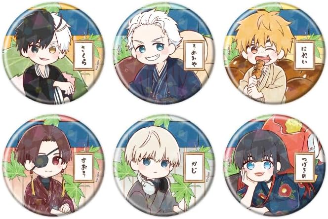 TV Anime WIND BREAKER 01 Japanese Sweets Version (Graph Art Illustration) Hologram Can Badge 2.6 inches (65 mm) Complete Set of 6 Pieces Box