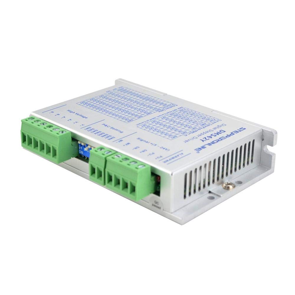 STEPPERONLINE Driver del motore passo-passo DM542Y CNC Controller Microstep Risoluzione 20-50VDC Ingresso 1.0-4.2A per Nema 17 e 23 Stepping Motor
