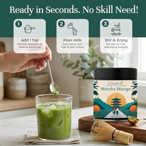 Té Matcha Mango Latte instantáneo 100g miniatura 4
