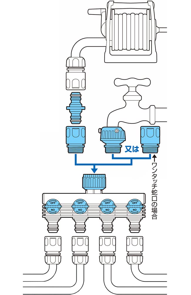 Amazon | セフティー3(Safety-3) 分岐コネクター 散水 4分岐 SSK-9D
