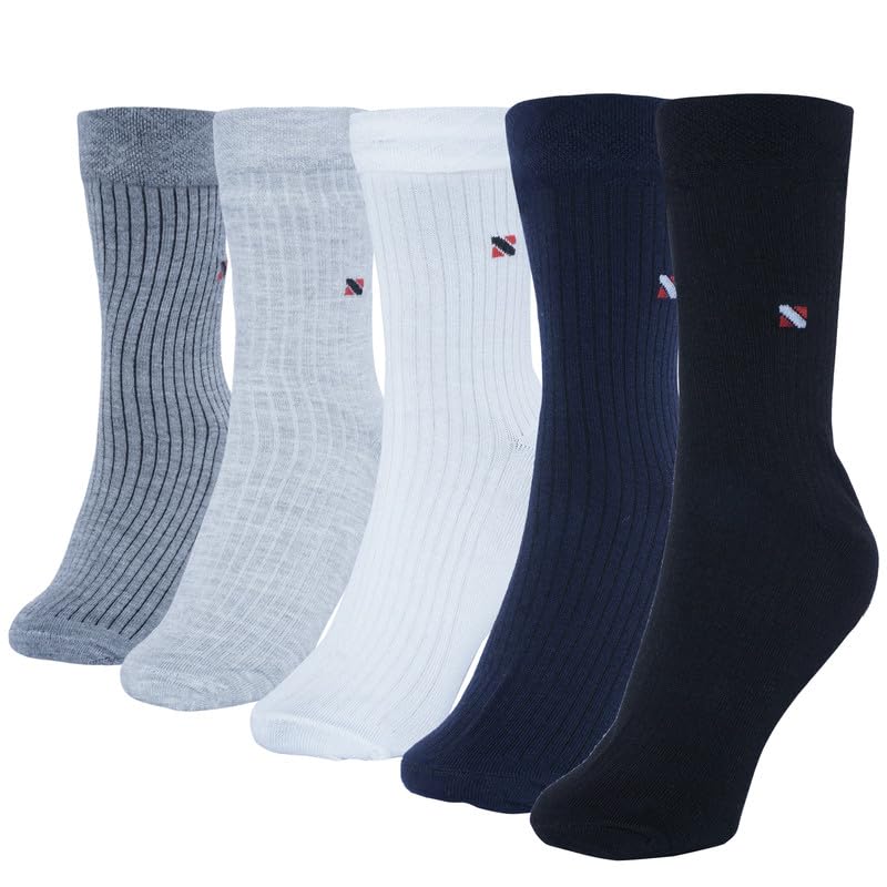 Men's Cotton Full Length Socks | RIB Pattern for Enhanced Grip & Superior Air Circulation | Comfortable, Durable, Breathable Socks for Men's (Pack of 5)-image-12