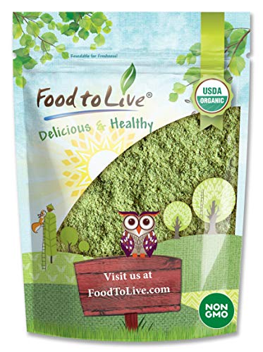 Organic Barley Grass Powder, 1 Pound - Non-GMO, Ground Whole Raw Dried Young Leaves, Fine Milled, Vegan, Bulk, Great for Juices, Smoothies, Shakes, and Drinks. Good Source of Fiber and Protein