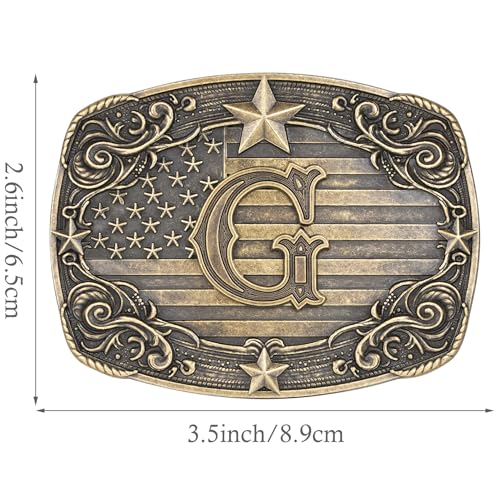 Image of Western Belt Buckle for Men Women Initial Letter A to Z Cowboy Belt Buckle Texas Buckle hebillas vaqueras para hombre