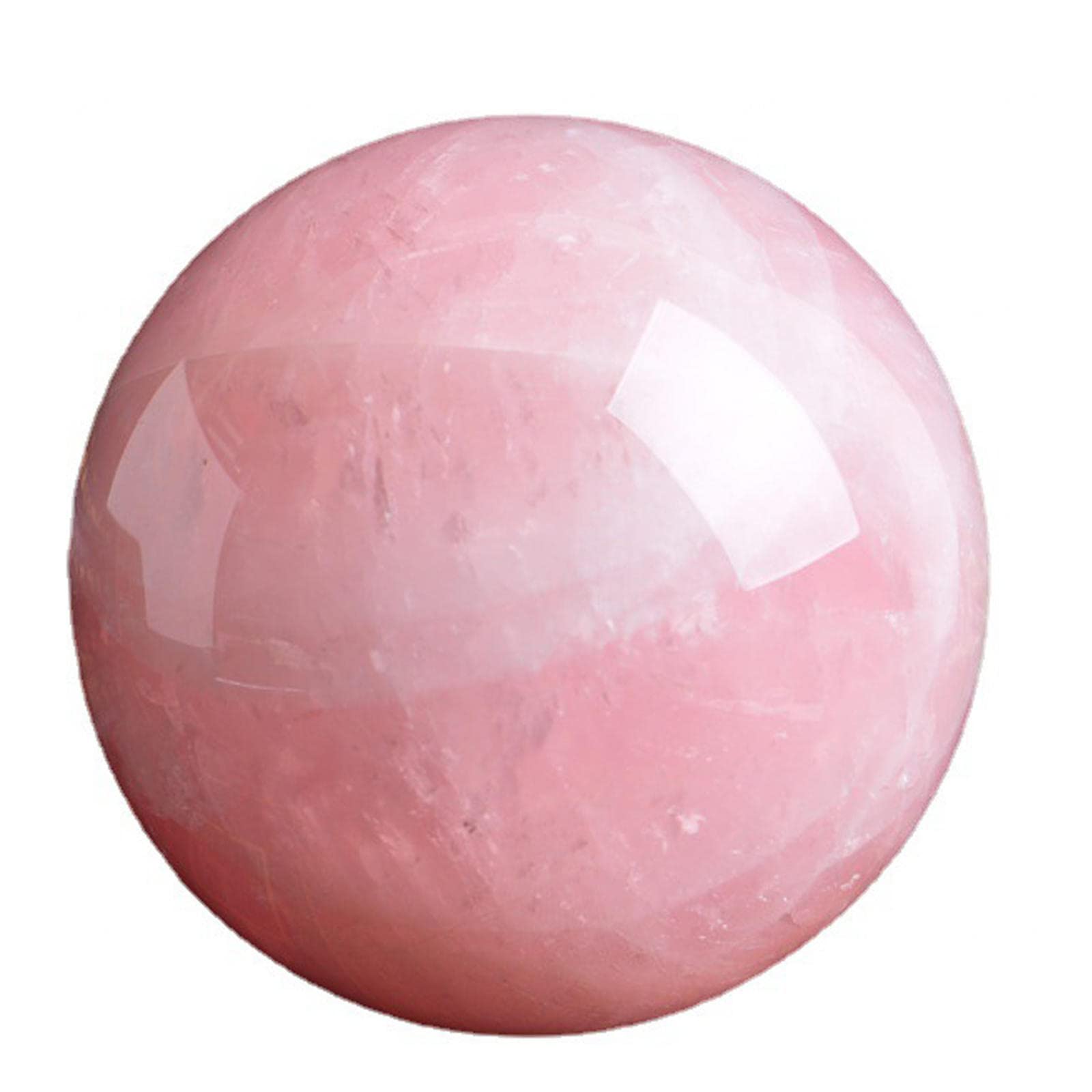 Crystal Ball Decoration, 1 Rose Quartz Stone Sphere, ball-7cm