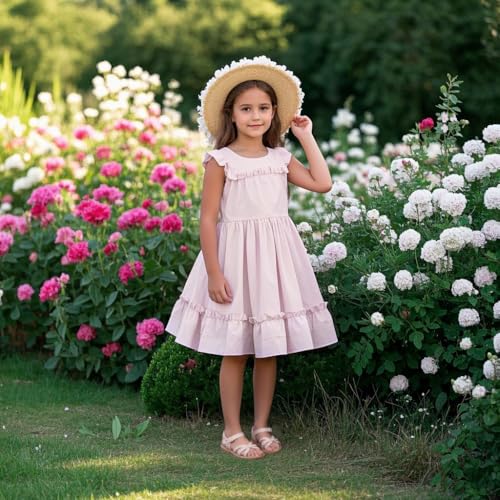 Image of Felix & Flora Toddler Girl Sandals - Flower Girl Dress Shoes Open Toe Little Kid Flats