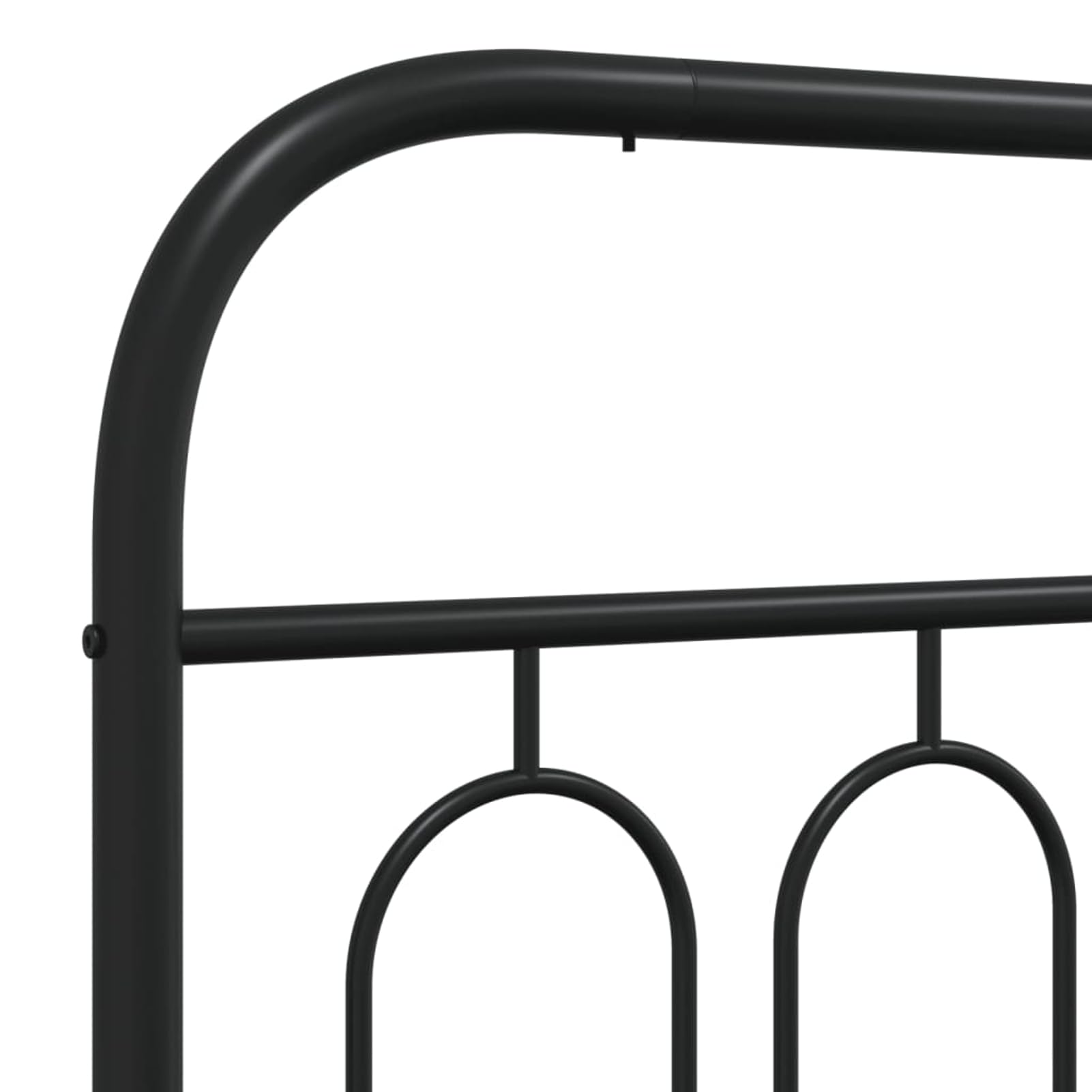 WGYHOME Rama łóżka 90 x 190 cm z zagłówkiem, czarna stal – stabilne metalowe łóżko dla dorosłych z wbudowanym stelażem i schowkiem pod łóżko