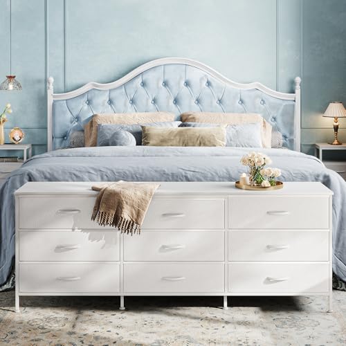 image for Huuger 63 Inch Dresser for Bedroom, Dresser for Closet with 9 Drawers,