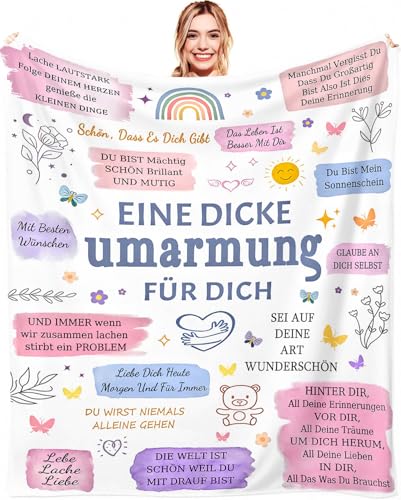 ARRITS Beste Freundin Geschenke Decke 150 x 200 cm | Personalisiert...